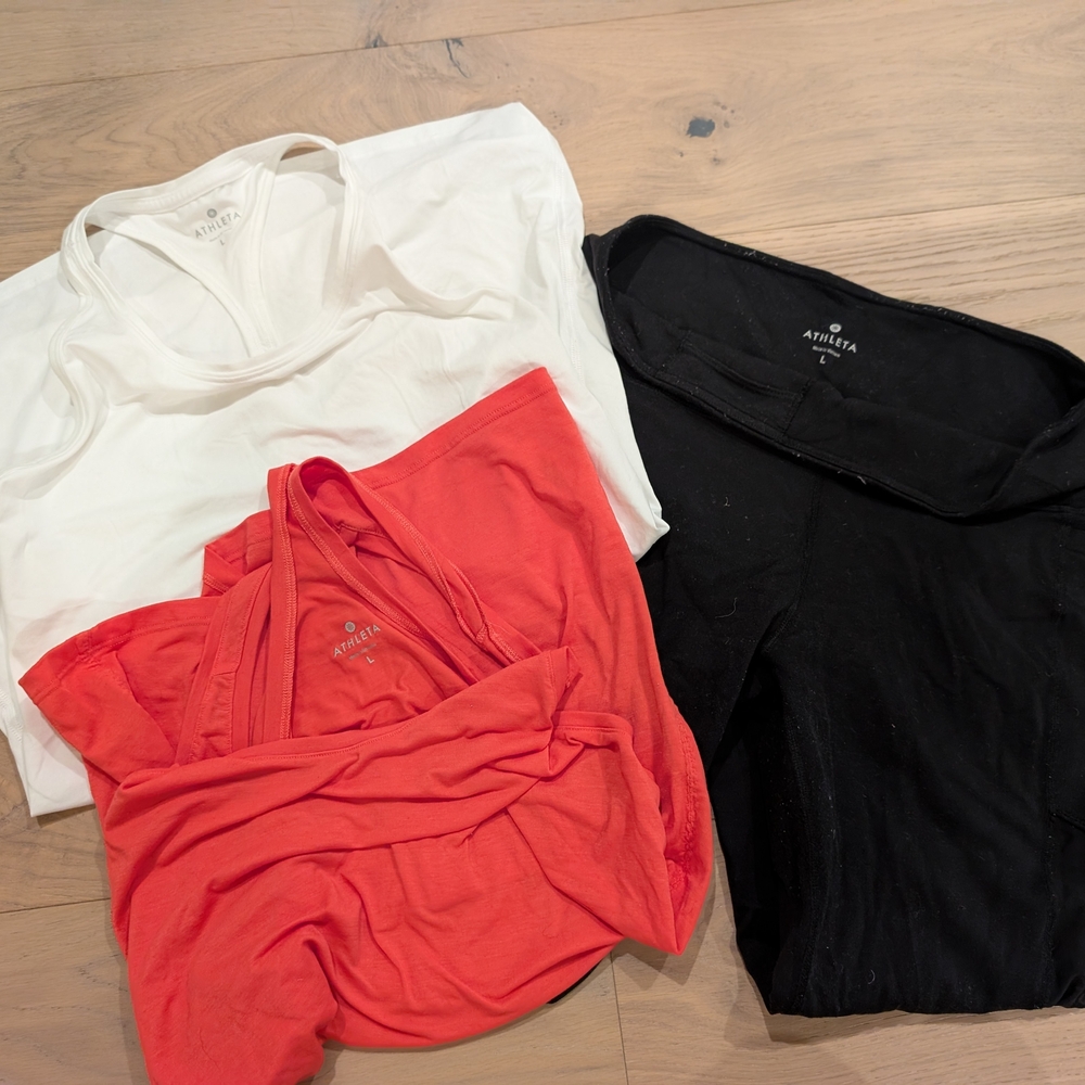 Athleta Tank Tops - Black, White, and Red